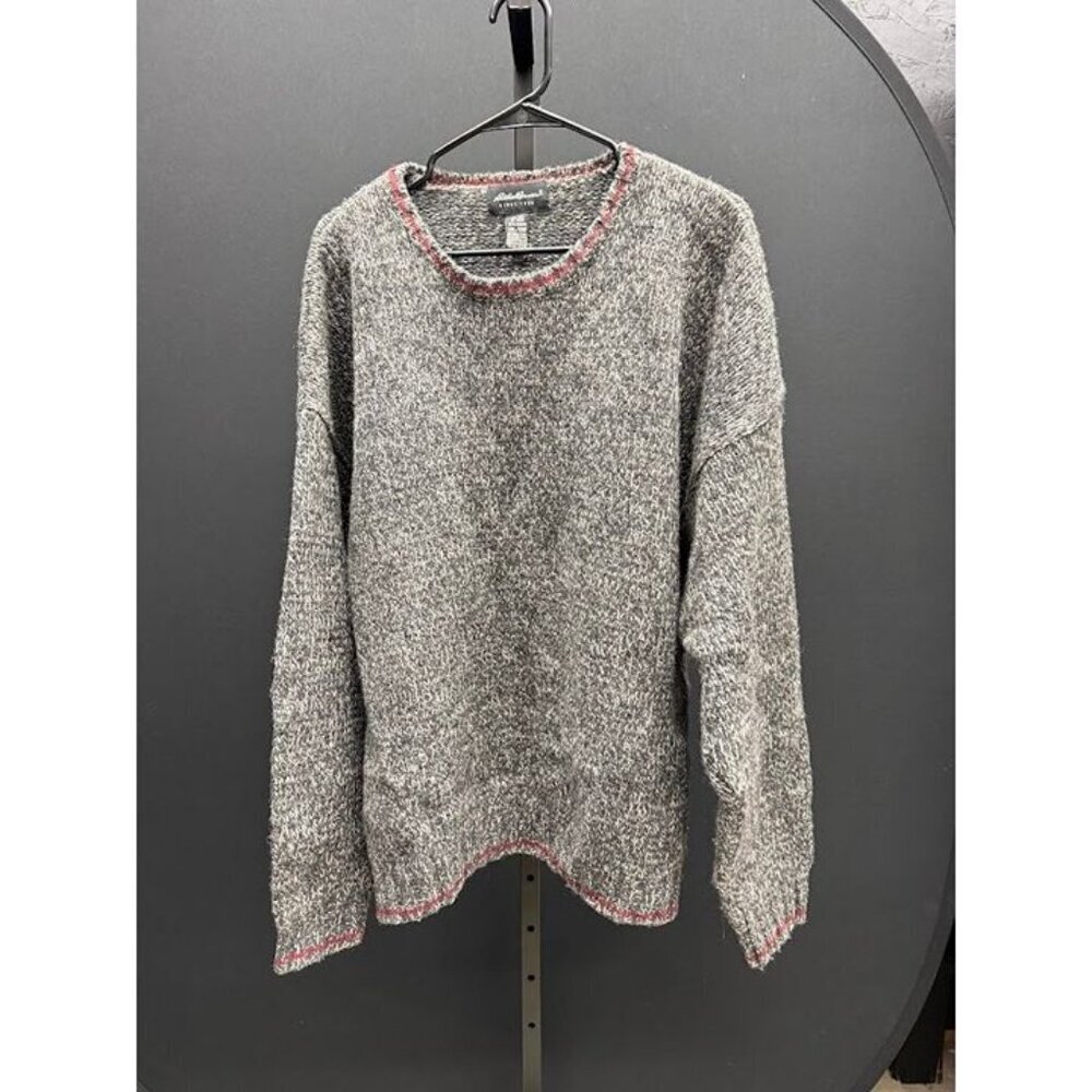 Eddie Bauer Heather Grey Wool Blend Sweater